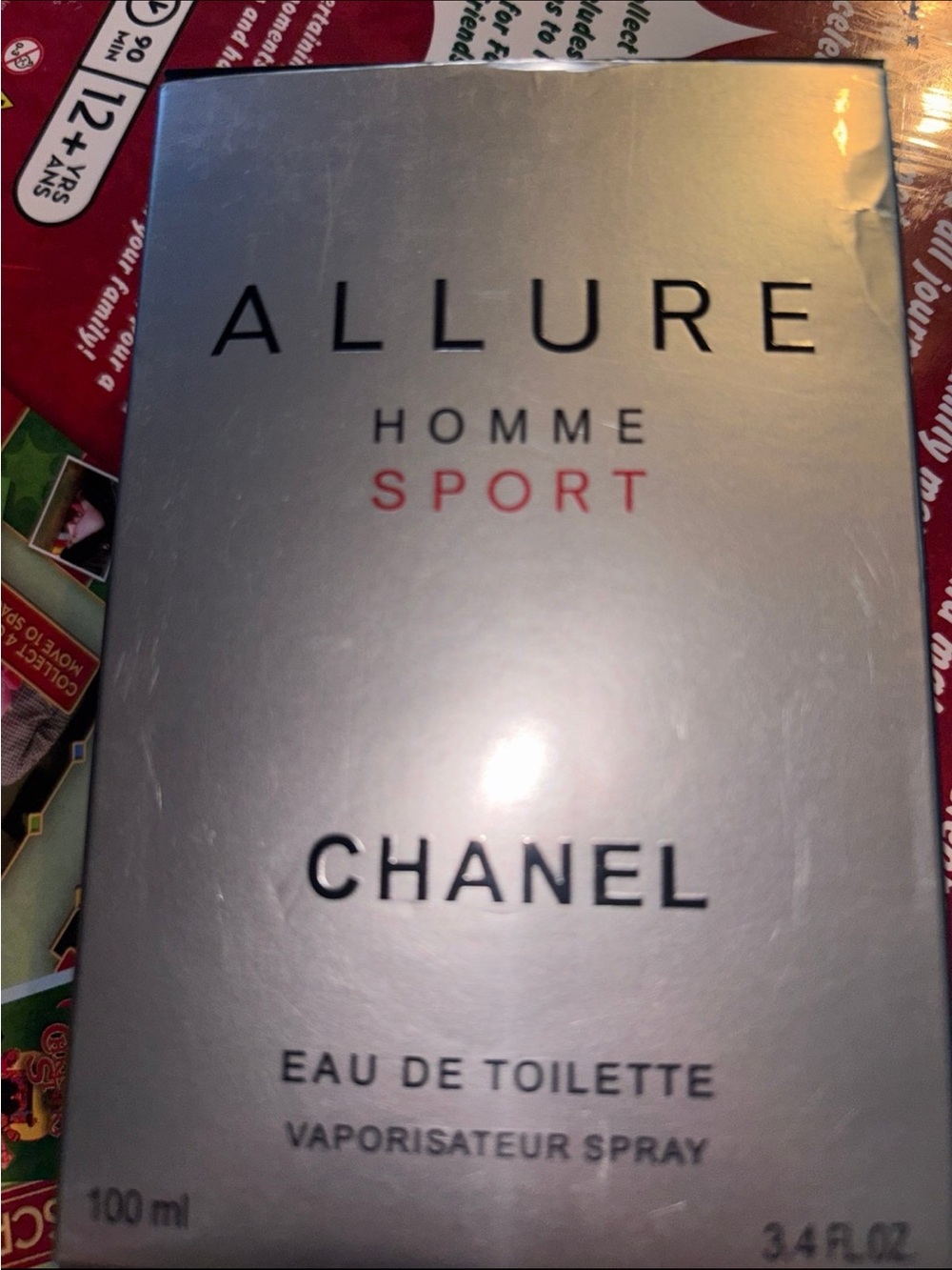 CHANEL Allure Homme Sport Silver with Red Accents